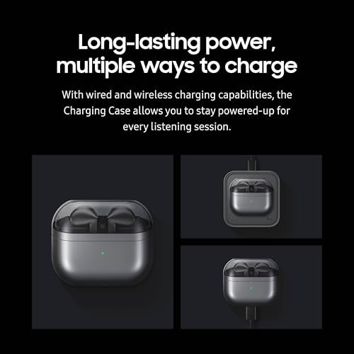 Samsung Charging Case for Galaxy Buds3 Pro, Replacement Charger Case with USB C Cable, Wired and Wireless Charging, Bluetooth Pairing (Earbuds Not Included)