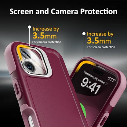 Follaroma Magnetic for iPhone 17 Case with Camera Stand, Purple Pink, 6.3" | Built-in Glass Camera Cover,Compatible with MagSafe,Heavy Duty Shockproof Protective,Military-Grade Anti-DropDual Layer Cover - color: Purple Pink, size: iPhone 17 6.3''