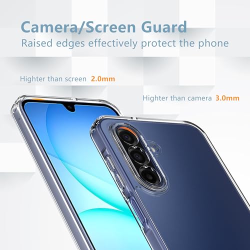 Anoowkoa Designed for Samsung Galaxy A17 5G Case: Anti Yellowing Clear Phone Case with 2 Pack Galaxy A17 Tempered Glass Screen Protector.9H Hardness.Shockproof. Transparent - color: Samsung Galaxy A17