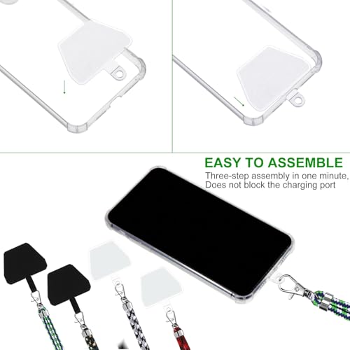 Weewooday 4 Pcs Phone Lanyard Crossbody Phone Strap, Camo Color Series - color: Camo Color Series
