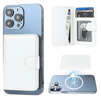 Bocasal for MagSafe Card Wallet for iPhone, White - color: White