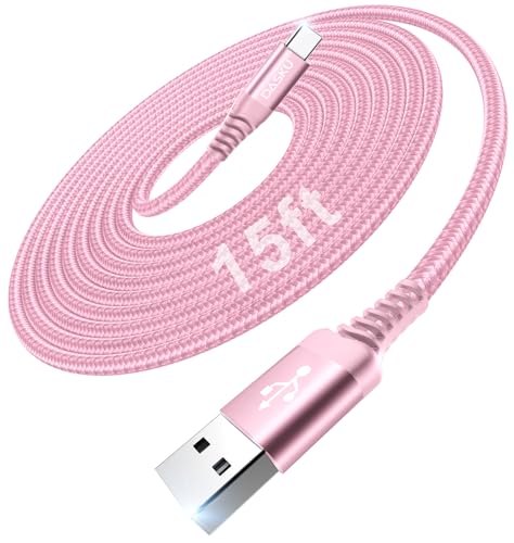 Long USB C Cable [15FT 1Pack], USB to USB C Cable 3A Fast Charging, USBA to - color: Pink, size: 15FT 1Pack, style: USB A to USB C