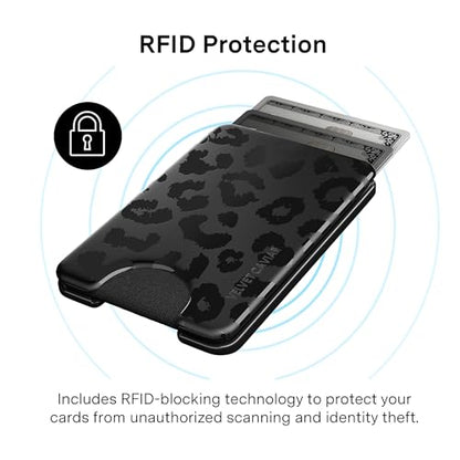 VELVET CAVIAR compatible with MagSafe Wallet 2.0 | Magnetic Card Holder Wallet for iPhone 17/16/15/14/13/12 or Phone Cases compatible with MagSafe | Black Leopard - color: Black Leopard