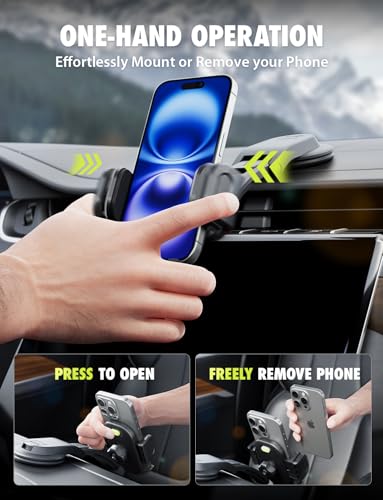 Bracketron TripGrip Low-Profile Car Phone Holder Mount for Trucks Dashboard