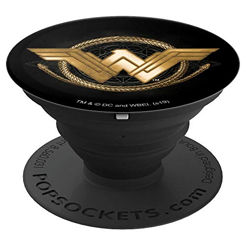 DC Comics Wonder Woman Movie Golden Lasso Logo PopSockets Expandable Phone Grip & Stand - Black - style: Adhesive PopGrip