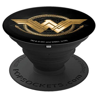 DC Comics Wonder Woman Movie Golden Lasso Logo PopSockets Expandable Phone Grip & Stand - Black - style: Adhesive PopGrip
