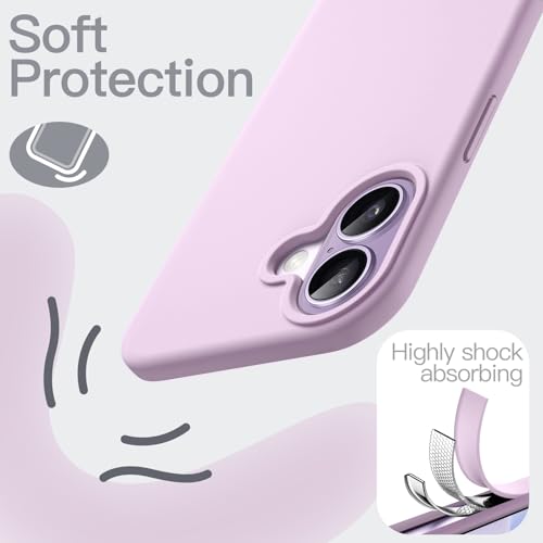 JETech Silicone Case for iPhone 17, Purple | Silky Soft Touch, Shockproof Protection, Scratch Resistant, Microfiber Lining - color: Purple, size: iPhone 17
