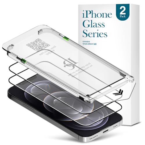 2 PACK Premium Glass Screen Protector for iPhone 12 Pro Max with [Easy Auto Dust Removal Installation Kit & Bubble Free] 3D Edge Full Coverage, 9H Hardness, Scratch Resistance, Shatterproof, - size: iPhone 12 Pro Max