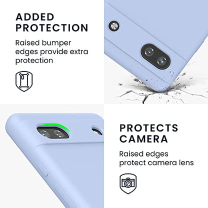 kwmobile Case Compatible with Google Pixel 6a Case - TPU Silicone Phone Cover with Soft Finish - Light Blue - color: light blue, size: Pixel 6a