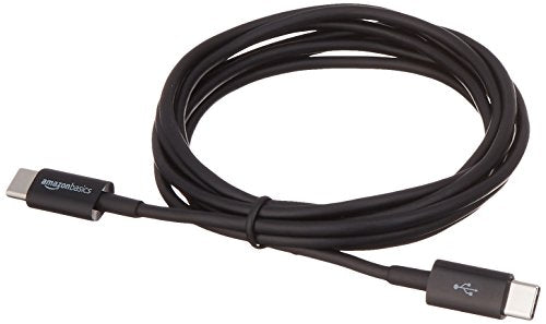 Amazon Basics USB-C to USB-C 2.0 Fast Charging Cable, 480Mbps Data Transfer Speed, USB-IF Certified, for Apple iPhone 16/15, iPad, Samsung Galaxy, Tablets, Laptops, 6 Foot, Black (Pack of 2) - color: Negro, size: 6-Foot (Pack of 2)