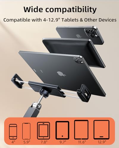 Adjustable Tablet Stand for Desk & Bed,360 Degree Rotation Mount