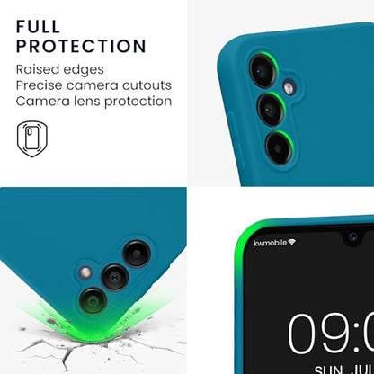 kwmobile Case Compatible with Samsung Galaxy A14 5G Case - Protective Slim TPU Phone Cover - Soft Matte Finish - Caribbean Blue - color: caribbean blue, size: Galaxy A14 5G