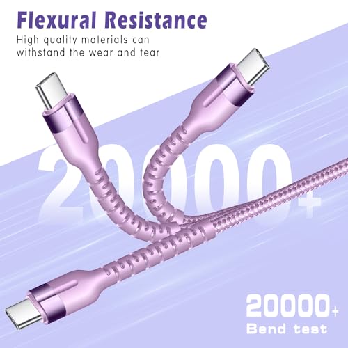 Exeric 3Pack 3FT Nylon Braided USB C to Lightning Cable, Fast Charger
