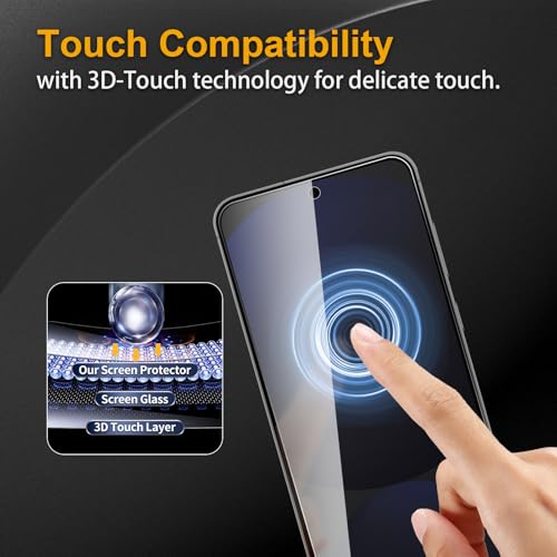 3 Pack Privacy Screen Protector for Samsung Galaxy S24 FE, Anti Spy Tempered Glass 9H Hardness, Black Protector Anti Spy, Bubble Free, Anti-Scratch - size: Galaxy S24 FE FK3