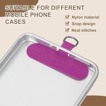 uxcell 12pcs Phone Tether Tab, Universal Phone Lanyard Patch T Shape Cell Phones Strap Replacement Part for Most Smartphone Cases, Rose Red - color: Rose Red