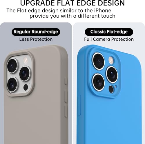 Compatible with iPhone 13 Pro Case, Shockproof Liquid Silicone Protective Phone Case with Soft Anti-Scratch Microfiber Lining Ultra Slim Drop Protection Phone Cover (Azure) - color: Azure, size: iPhone 13 Pro