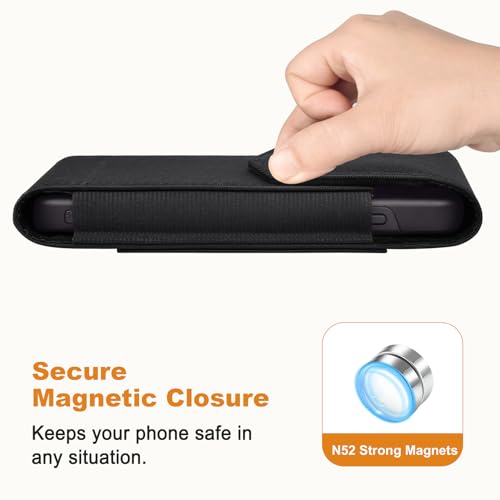 ykooe Phone Holster for iPhone 12-16 Pro Max Galaxy S20-S26 Plus/FE - color: Black, size: Large