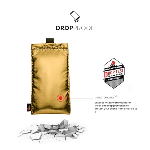 PHOOZY Apollo Thermal Phone Case | Insulated Phone Pouch Extends Battery Life 3X | Heat Resistant Drop Protection | Military Grade Water Resistant | Medium | Gold - color: Gold, size: Medium