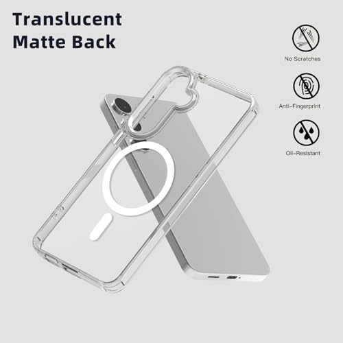 Lunivop for Samsung Galaxy s25 Case Hard [Compatible with Magsafe Wireless Charging] Yellowing Resistant Magnetic Cover Clear para S 25 6.2'' 5G 2025 Rugged Best Phone Cases Clear - color: Clear, size: Compatible with Samsung Galaxy S25