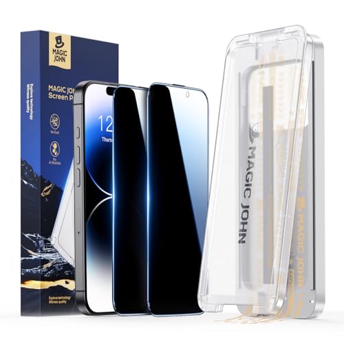 MAGIC JOHN 3rd Gen Upgraded Privacy Screen Protector for iPhone 14 Pro - size: iPhone 14 Pro-6.1''