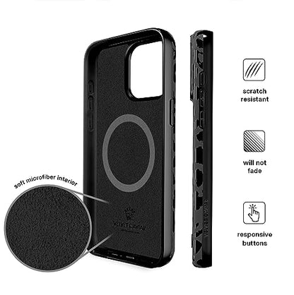 VELVET CAVIAR Black Leopard Cheetah Print Phone Case for iPhone 15 - Compatible with MagSafe - 10ft Drop Tested - color: Black Leopard, size: 15