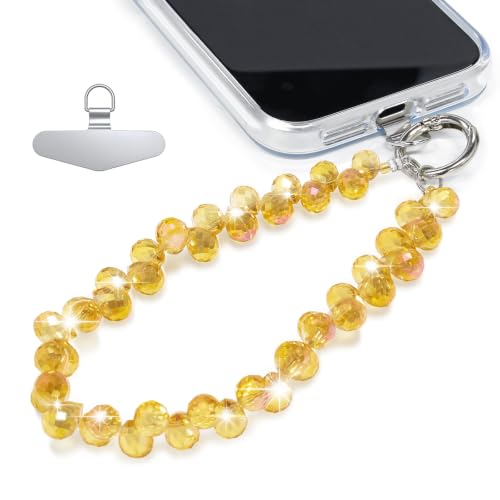 TENOC Beaded Phone Wrist Strap, Marigold - color: A-marigold
