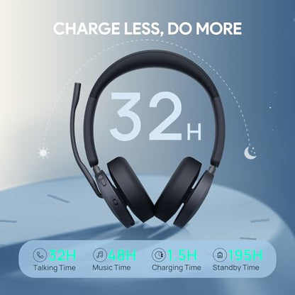 Yealink WH68 Wireless Headsets with 6 Mics for Work Active Noise Cancelling - style: WH68 UC