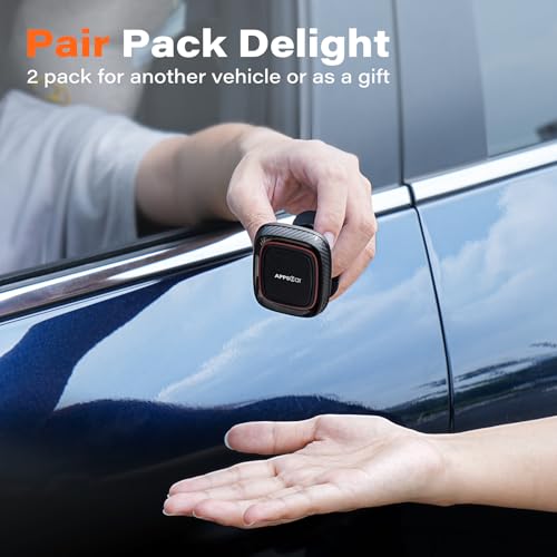 APPS2Car 2-Pack Magnetic Phone Holder for Car, Dashboard Magnet Car Mount
