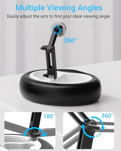 Magnetic Cell Phone Leather Pillow Stand, 【Stain-Resistant】 Kindle Pillow Holder with 2 Snack Bowl, Adjustable Smartphone Holder for Lap/Bed/Sofa, Fit 4-7" iPhone, Kindle, E-Reader, iPad mini