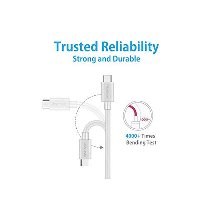 MaGeek USB A to USB C Cable 10ft White, 2-Pack Super Long USB C Cable, USBC - color: 2pcs_10ft_White