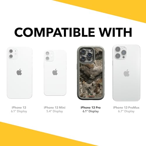 Mossy Oak | Terra Gila | Dual-Layer Case in Gray Designed for iPhone 13 Pro Shock & Drop Proof - Durable | As Seen on Shark Tank - color: Terra Gila | Gray, size: Apple iPhone 13 Pro