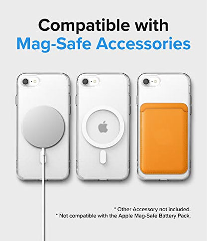 Ringke for iPhone SE 3rd Generation Case [Fusion Magnetic Matte Clear] | Compatible with MagSafe, Oil & Dirt Resistant, Anti-Fingerprint Technology Prevents Oily Smudges, Feels Velvety Soft - size: iPhone SE