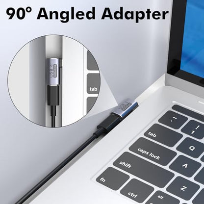 Cyberguys! USB C Right Angle Adapter PD 240W for Thunderbolt 4/3, 2-Pack - style: Angle-Flat