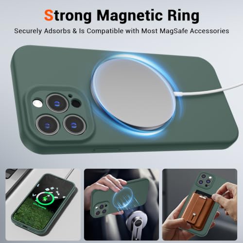SUPFINE Silicone & Magnetic for iPhone 13 Pro Max Case - color: Acacia Green, size: iPhone 13 Pro Max
