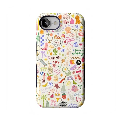 Casely iPhone 16e Case | All The Fun Things | Fun on Weekdays | Bold Protective Design | Compatible with MagSafe - color: All the Fun Things | Fun on Weekdays