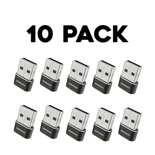 USB to USB C Adapter 10-Pack, Type-C Female to A Male