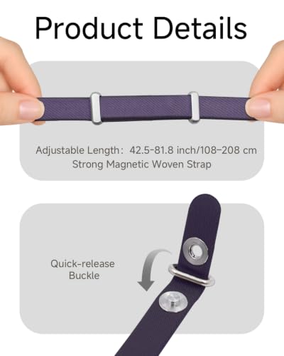 Lanyard Crossbody Strap Compatible with iPhone 17/Air/Pro/Max Phone Cases & Other Devices with Dual Lanyard Holes (Purple) - color: Purple