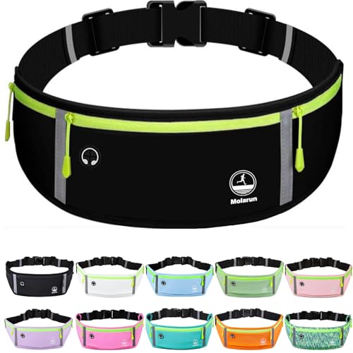 Running Belt Slim Fanny Pack Jogging Pouch Phone Holder Waist Pack - Black - color: Black
