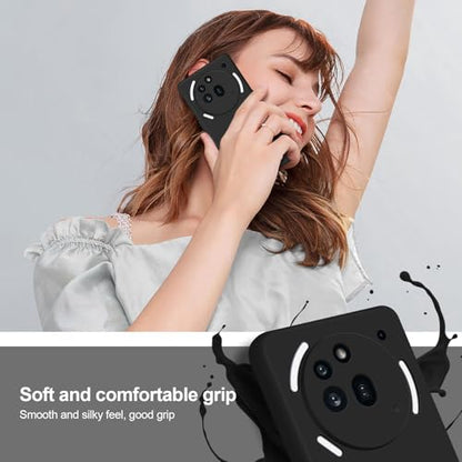 Silicone Case for Nothing Phone 3A Pro, Black | Soft Silicone Silky Touch Easy Clean, Shockproof Slim Phone Cover, Upgraded Camera Protection, Anti-Scratch Microfiber Lining - color: Black, size: Nothing Phone 3A Pro