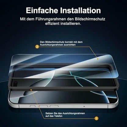 3Pcs with Easy Installation Tool Included Full Cover Screen Protector,for 15 14 13 16 Pro Max 16 Plus HD Tempered Glass