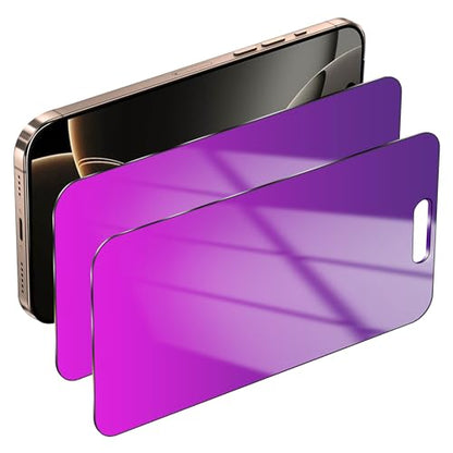 2 Pack for iPhone 16 Pro Privacy Screen Protector 6.3 Inch - color: For iphone 16 Pro Purple
