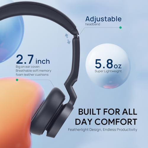 Yealink UH46 Wired Headset,USB-C/A,3-Mic AI Noise Cancelling,Inline Control