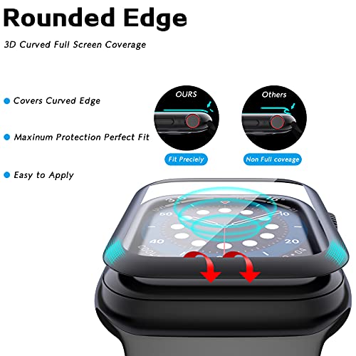 geekboy 2 Pack Glass Screen Protector for Apple Watch Series 6/SE/5/4, 40mm - size: 40 mm