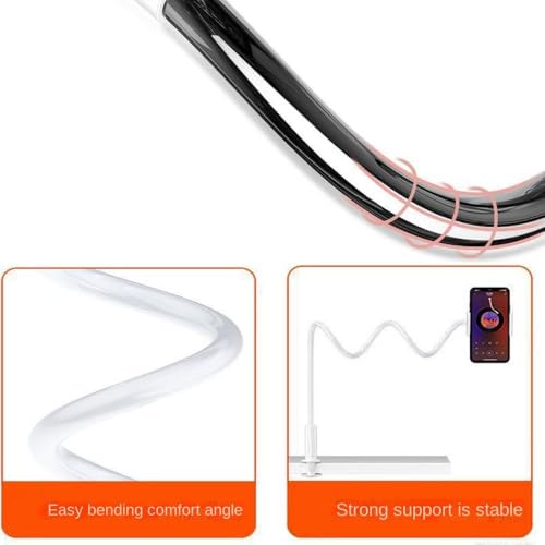 Gooseneck Phone Holder for Bed - Cell Phone Mount Clamp Clip, Flexible Long Arm, Overhead Mount for Desk Headboard Bedside(Black 80cm Phone) - color: black 80cm phone