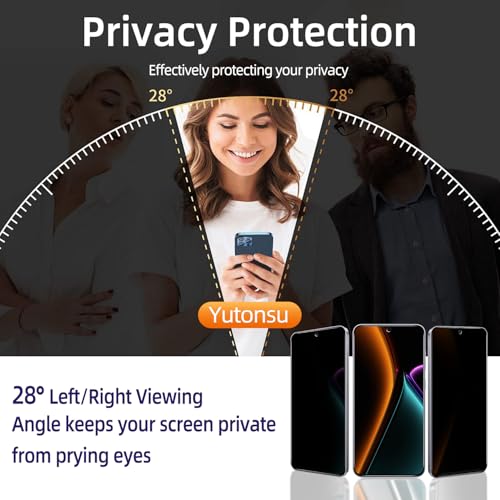 2 Pack Privacy Screen Protector for Samsung Galaxy S25 FE 6.7-Inch