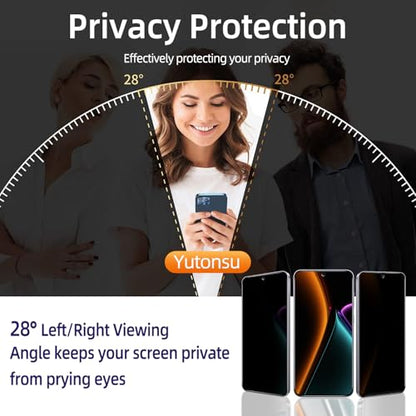 2 Pack Privacy Screen Protector for Samsung Galaxy S25 FE 6.7-Inch