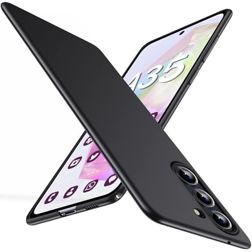Gxmeuie Ultra Thin Case for Samsung Galaxy A35 5G, Silky Touch & Anti-Fingerprint Material, Slim Hard PC Matte Cover Anti-Scratch Shockproof Protective Cases for Samsung A35 5G (Black) - color: Black, size: Galaxy A35