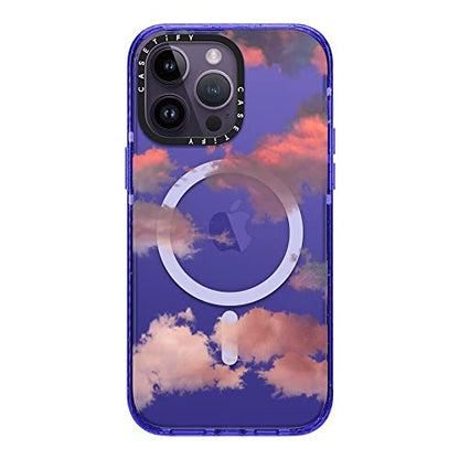 CASETiFY for iPhone 14 Pro Max Case - Impact Compatible with MagSafe | 8.2 ft. 4x Military Grade Drop Protection | Clouds | Peri Purple - color: Clouds, size: Iphone 14 Pro Max (Magsafe)