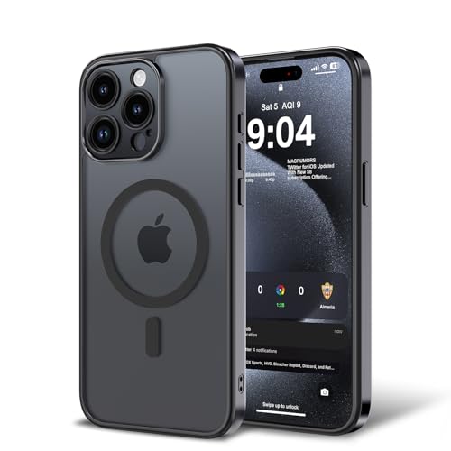 Magnetic Case for iPhone 13 Pro 6.1-Inch, [Compatible with Magsafe][Full Camera Protection] Ultra Slim Translucent Matte Shockproof Protection Phone Cover-Black - color: Black, size: iPhone 13 Pro