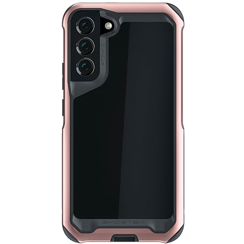 Ghostek ATOMIC slim Samsung Galaxy S22 Plus Case for Women with Crystal Clear Back and Super Tough Military Grade Drop Protection Phone Cover Designed for 2022 Samsung Galaxy S22+ 5G (6.6 Inch) (Pink) - color: Pink, size: Galaxy S22 Plus